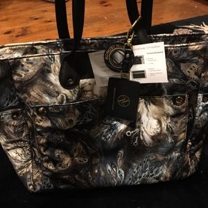 Adrienne Vittadini large bag black paintbrush